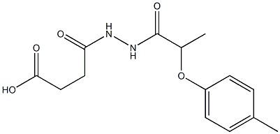 4-oxo-4-(2-(2-(p-tolyloxy)propanoyl)hydrazinyl)butanoic acid Structure