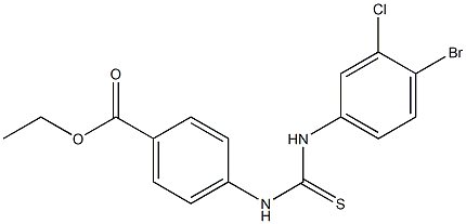 ethyl 4-(3-(4-bromo-3-chlorophenyl)thioureido)benzoate Structure