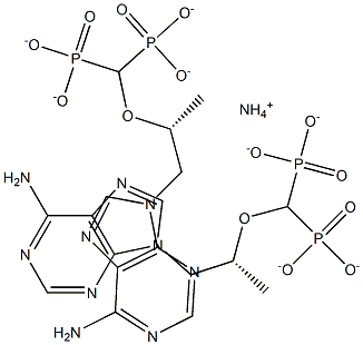 ammonium bis((((R)-1-(6-amino-9H-purin-9-yl)propan-2-yl)oxy)methyl)diphosphonate 结构式