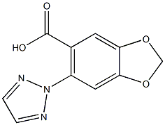 6-(2H-1,2,3-triazol-2-yl)benzo[d][1,3]dioxole-5-carboxylic acid Structure