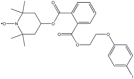 4-[2-[2-(4-ヨードフェノキシ)エトキシ]カルボニル]ベンゾイルオキシ-2,2,6,6-テトラメチルピペリジン-1-オキシル 化学構造式