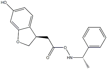 (S)-1-phenylethanamine (R)-2-(6-hydroxy-2,3-dihydrobenzofuran-3-yl)acetate Structure