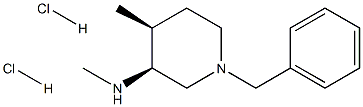 (3S,4S)-1-benzyl-N,4-diMethylpiperidin-3-aMine bis-(hydrochloride) Structure