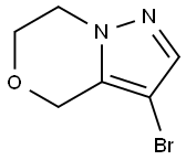3-bromo-6,7-dihydro-4H-pyrazolo[5,1-c][1,4]oxazine 化学構造式