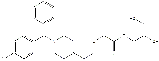 Cetirizine Glycerol Ester Impurity HCl Struktur