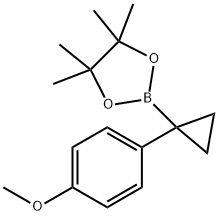 2-(1-(4-methoxyphenyl)cyclopropyl)-4,4,5,5-tetramethyl-1,3,2-dioxaborolane Structure