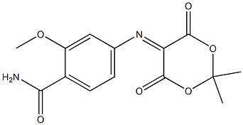 4-(2,2-dimethyl-4,6-dioxo-1,3-dioxan-5-ylideneamino)-2-methoxybenzamide Structure