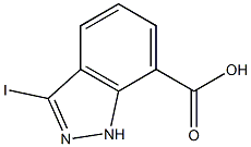 3-Iodo-1H-indazole-7-carboxylic acid,,结构式