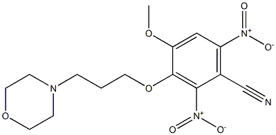 4-methoxy-3-(3-morpholinopropoxy)-2,6-dinitrobenzonitrile Structure