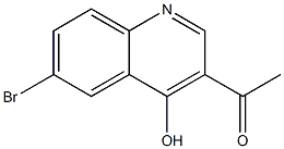 1-(6-bromo-4-hydroxyquinolin-3-yl)ethanone 化学構造式