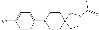 1-(8-(4-aminophenyl)-2,8-diazaspiro[4.5]decan-2-yl)ethanone 化学構造式