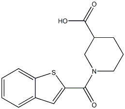 1-(benzo[b]thiophene-2-carbonyl)piperidine-3-carboxylic acid Structure