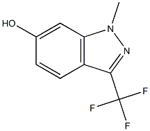 1-methyl-3-(trifluoromethyl)-1H-indazol-6-ol 化学構造式