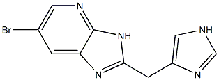 2-((1H-imidazol-4-yl)methyl)-6-bromo-3H-imidazo[4,5-b]pyridine Struktur