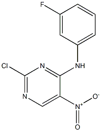 2-chloro-N-(3-fluorophenyl)-5-nitropyrimidin-4-amine,,结构式