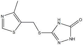 3-((4-methylthiazol-5-yl)methylthio)-1H-1,2,4-triazol-5(4H)-one Struktur