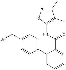 4'-(bromomethyl)-N-(3,4-dimethylisoxazol-5-yl)biphenyl-2-carboxamide Struktur