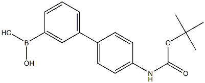 4'-(tert-butoxycarbonylamino)biphenyl-3-ylboronic acid Struktur
