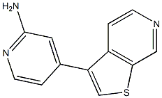 4-(thieno[2,3-c]pyridin-3-yl)pyridin-2-amine Struktur