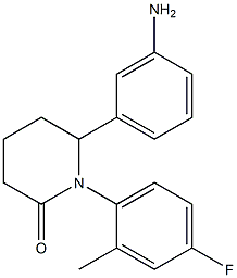 6-(3-aminophenyl)-1-(4-fluoro-2-methylphenyl)piperidin-2-one,,结构式