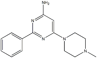 6-(4-methylpiperazin-1-yl)-2-phenylpyrimidin-4-amine 化学構造式