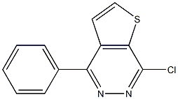 7-chloro-4-phenylthieno[3,2-d]pyridazine Struktur