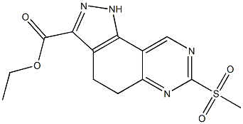 ethyl 7-(methylsulfonyl)-4,5-dihydro-1H-pyrazolo[3,4-f]quinazoline-3-carboxylate Struktur