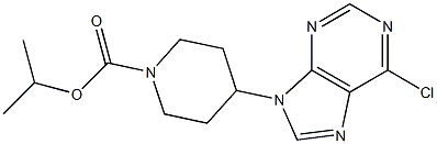 isopropyl 4-(6-chloro-9H-purin-9-yl)piperidine-1-carboxylate Struktur