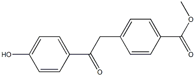 methyl 4-(2-(4-hydroxyphenyl)-2-oxoethyl)benzoate Structure