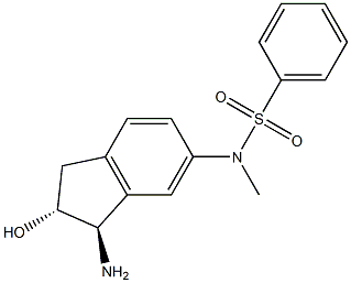 N-((2R,3R)-3-amino-2-hydroxy-2,3-dihydro-1H-inden-5-yl)-N-methylbenzenesulfonamide Struktur