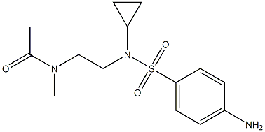 N-(2-(4-amino-N-cyclopropylphenylsulfonamido)ethyl)-N-methylacetamide Struktur