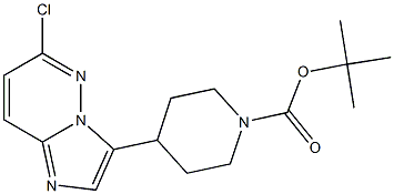 tert-butyl 4-(6-chloroimidazo[1,2-b]pyridazin-3-yl)piperidine-1-carboxylate,,结构式