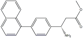 (S)-methyl 3-amino-3-(4-(naphthalen-1-yl)phenyl)propanoate,,结构式