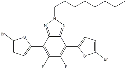 4,7-Bis-(5-bromo-thiophen-2-yl)-5,6-difluoro-2-octyl-2H-benzotriazole|