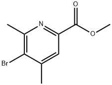 5-溴-4,6-二甲基吡啶-2-羧酸甲酯 结构式