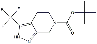 3-(三氟甲基)-4,5-二氢-2H-吡唑并[3,4-C]吡啶-6(7H)- 羧酸叔丁酯, , 结构式