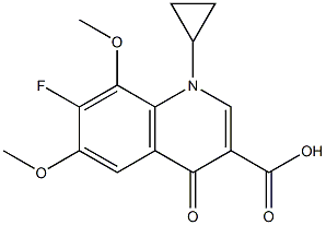1-cyclopropyl-7-fluoro-6,8-dimethoxy-4-oxo-1,4-dihydroquinoline-3-carboxylic acid Structure