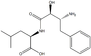 N-[(2S,3R)-3-amino-2-hydroxy-4-phenylbutanoyl]-D-Leucine Structure