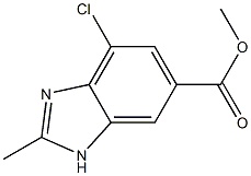 7-Chloro-2-methyl-3H-benzoimidazole-5-carboxylic acid methyl ester 结构式