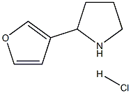 2-FURAN-3-YL-PYRROLIDINE HYDROCHLORIDE Structure