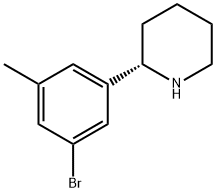 (2S)-2-(3-BROMO-5-METHYLPHENYL)PIPERIDINE Struktur