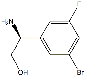 (S)-2-氨基-2-(3-溴-5-氟苯基)乙醇, 1213947-40-0, 结构式
