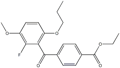 ethyl 4-(2-fluoro-3-methoxy-6-propoxybenzoyl)benzoate Structure