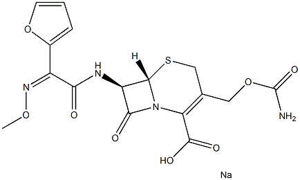 原料药头孢呋辛钠 杂质F,,结构式