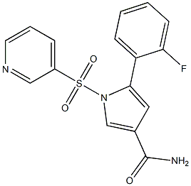 5-(2-fluorophenyl)-1-(pyridin-3-ylsulfonyl)-1H-pyrrole-3-carboxamide Struktur