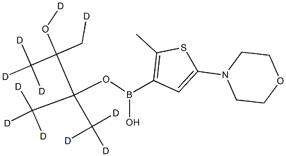 (2-Methyl-5-morpholino-d11)-thiophene-3-boronic acid pinacol ester Struktur