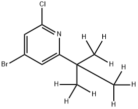 4-Bromo-2-chloro-6-(tert-butyl-d9)-pyridine Struktur