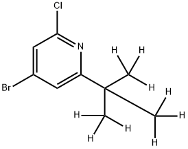 4-Bromo-2-chloro-6-(tert-butyl-d9)-pyridine 化学構造式