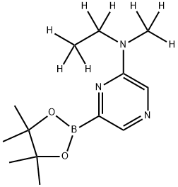 6-(Methylethylamino-d8)-pyrazine-2-boronic acid pinacol ester Structure