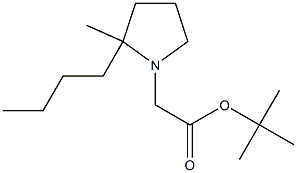 2-丁基-2-甲基吡咯烷-1-乙酸叔丁酯,,结构式
